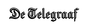 logo telegraaf wit
